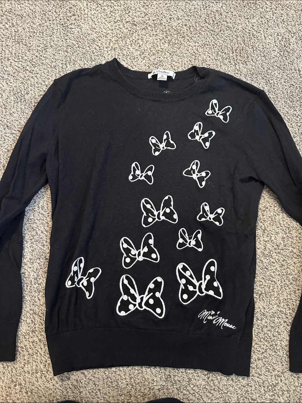 Disney Black and White Crewneck Sweatshirt